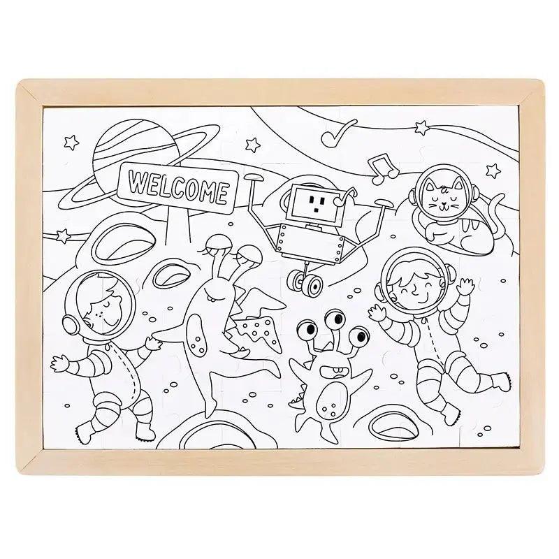 Hape - Space Friends Wooden Puzzle - Limolin 