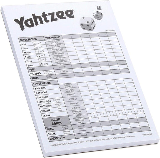 Hasbro - Yahtzee Pads W/Tabs - Limolin 