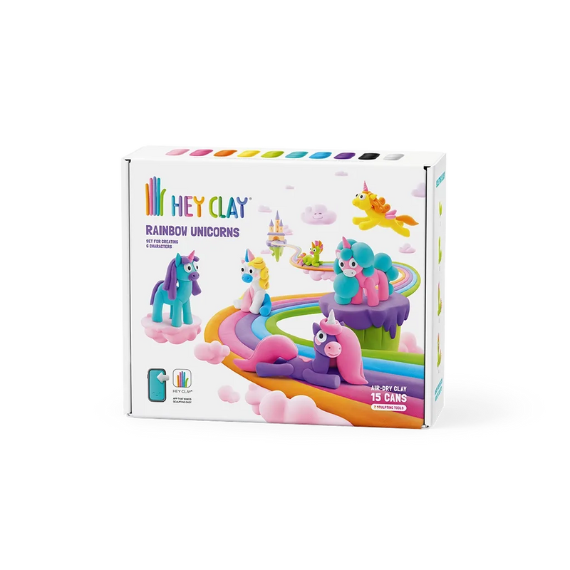 Hey Clay - CLAY SET - RAINBOW UNICORNS - Limolin 
