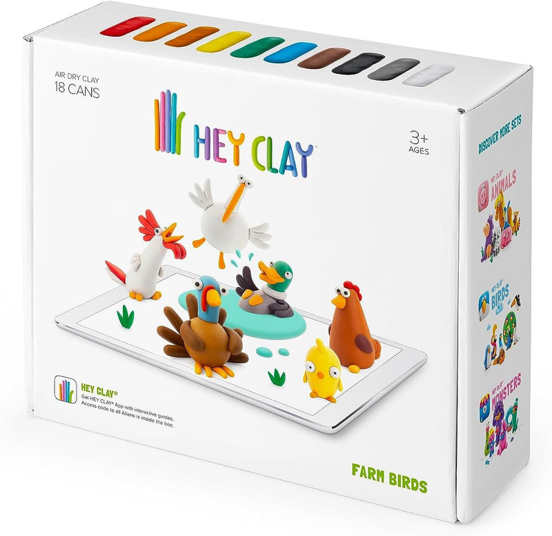 Hey Clay - Clay Set - Farm Birds - Limolin 
