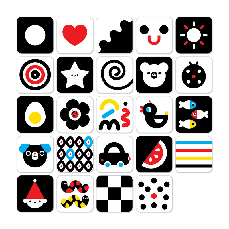 Banana Panda - HIGH CONTRAST - BABY - 12 Cards- (0m-3m+) - Limolin 