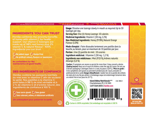 Honibe - Honibe Honey Lozenges Vitamin C - Limolin 