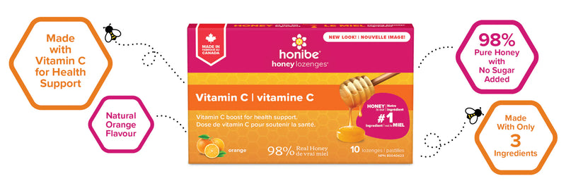 Honibe - Honibe Honey Lozenges Vitamin C - Limolin 