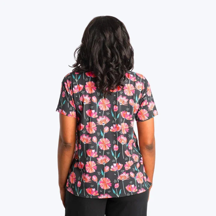 LUG Hopper Cotton Jersey Tee - Pompom Floral Black