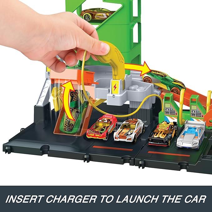 Hot Wheels - City Super Recharge Fuel Station - Limolin 