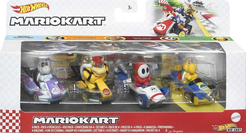 Hot Wheels - Mario Kart - 1:64 Diecast - 4-PACK Assorted - Limolin 