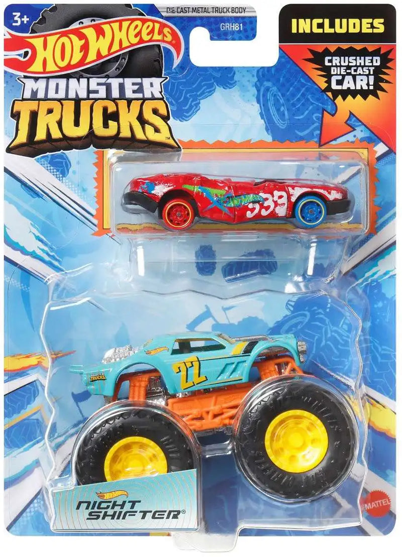 Hot Wheels - Monster Truck - Truck + Car - Assorted