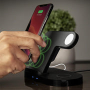 HyperGear - 3-In-1 Wireless Charging Dock With 10W Wireless Fast Charge | Black - Limolin 