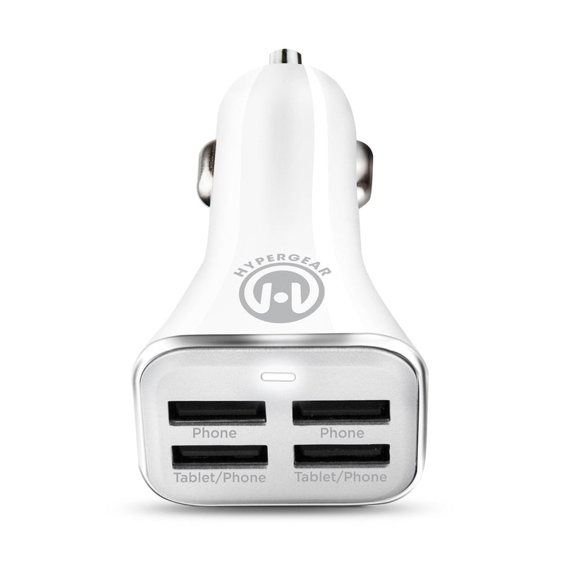 HyperGear - 34W Quad Usb Car Charger | White - Limolin 