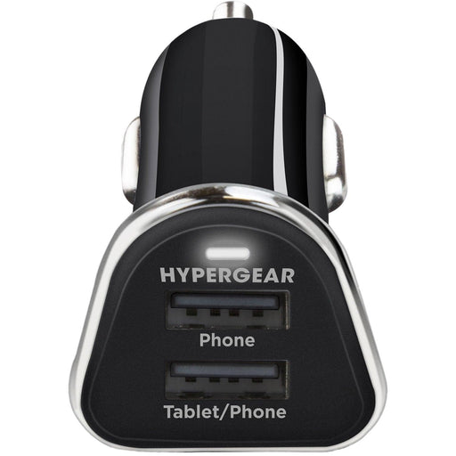 HyperGear - Car Charger 2 Port Usb-A 34Amp Rapid Charge - Black - Limolin 