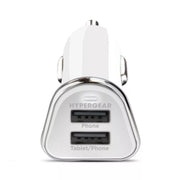 HyperGear - Car Charger 2 Port Usb-A 34Amp Rapid Charge - White - Limolin 