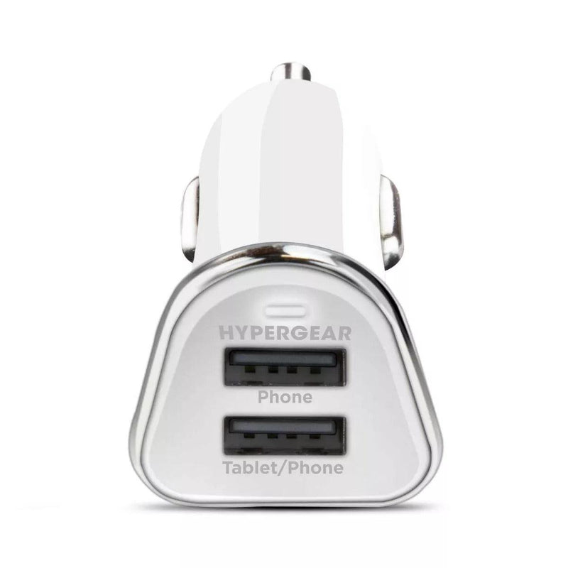HyperGear - Car Charger 2 Port Usb-A 34Amp Rapid Charge - White - Limolin 