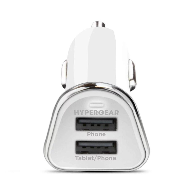 HyperGear - Car Charger 2 Port Usb-A 34Amp Rapid Charge - White - Limolin 