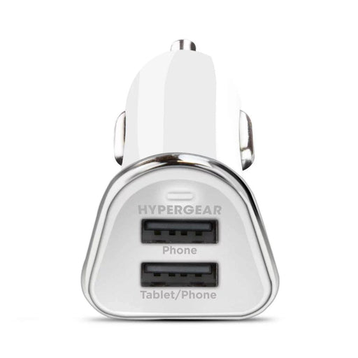 HyperGear - Car Charger 2 Port Usb-A 34Amp Rapid Charge - White - Limolin 
