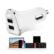 HyperGear - Car Charger 2 Port Usb-A 34Amp Rapid Charge - White - Limolin 