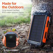 HyperGear - Dual Usb Solar Power Bank | Black | 10,000Mah - Limolin 