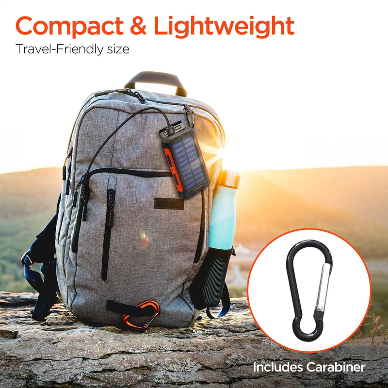 HyperGear - Dual Usb Solar Power Bank | Black | 10,000Mah - Limolin 