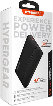 HyperGear - Fast Charge Power Bank With 20W Usb-C Pd | Black | 10,000Mah - Limolin 