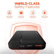 HyperGear - Fast Charge Power Bank With 20W Usb-C Pd | Black | 10,000Mah - Limolin 