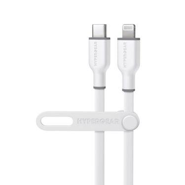 HyperGear - Flexi Pro Usb-C To Lightning Soft-Touch Silicone Fast Charge Cable | 6Ft | White - Limolin 