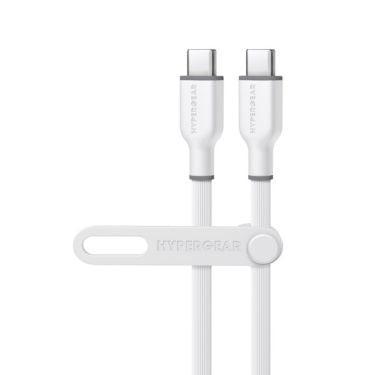 HyperGear - Flexi Pro Usb-C To Usb-C Soft-Touch Silicone Fast Charge Cable | 10Ft | White - Limolin 