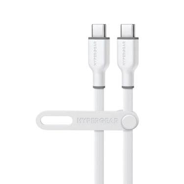 HyperGear - Flexi Pro Usb-C To Usb-C Soft-Touch Silicone Fast Charge Cable | 4Ft | White - Limolin 