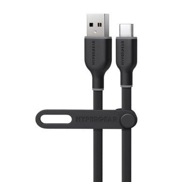 HyperGear - Flexi Pro Usb To Usb-C Soft-Touch Silicone Charge & Sync Cable | 6Ft | Black - Limolin 