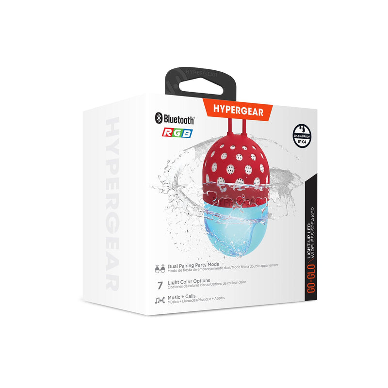 HyperGear - Go-Glo Light-Up Led Wireless Speaker - Red - Limolin 