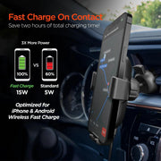 HyperGear - Gravity 15W Wireless Fast Charging Mount | Vent + Dashboard + Windshield | Black - Limolin 