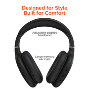 HyperGear - Headphones Bluetooth Vibe Over The Ear - Black - Limolin 