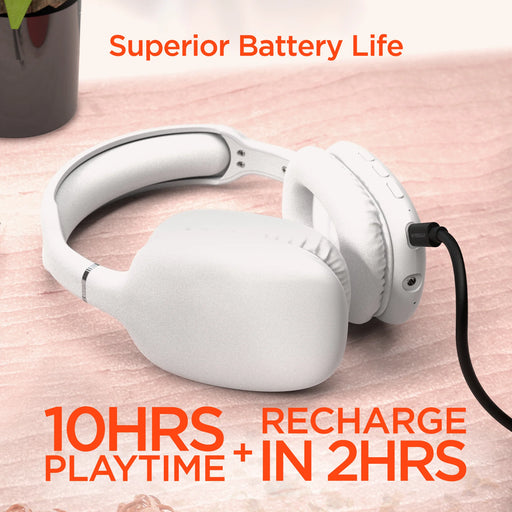HyperGear - Headphones Bluetooth Vibe Over The Ear - White - Limolin 