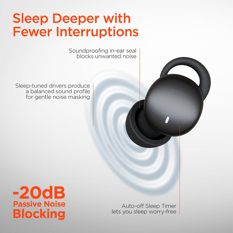 HyperGear - Hypergear Earbuds Bluetooth Sleepeez Mini - Black - Limolin 