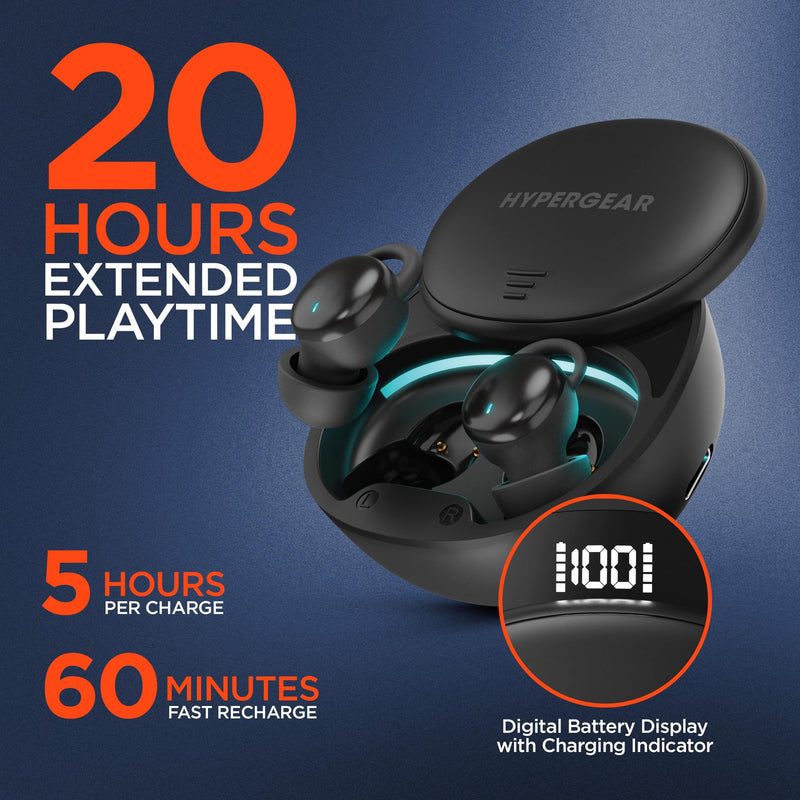 HyperGear - Hypergear Earbuds Bluetooth Sleepeez Mini - Black - Limolin 