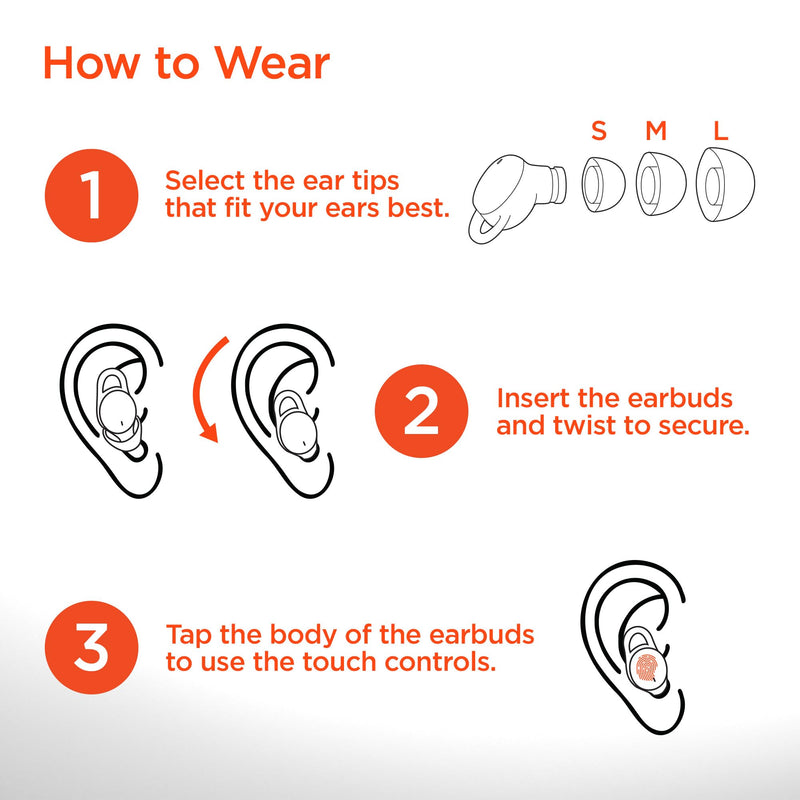 HyperGear - Hypergear Earbuds Bluetooth Sleepeez Mini - White - Limolin 