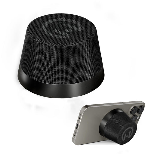 HyperGear - Hypergear Speaker Bluetooth 5W Pocket Popper Mini Attaches To Magsafe Phones Ipx6 Waterproof And Kickstand Built In Mic 8Hr Play Time - Black - Limolin 