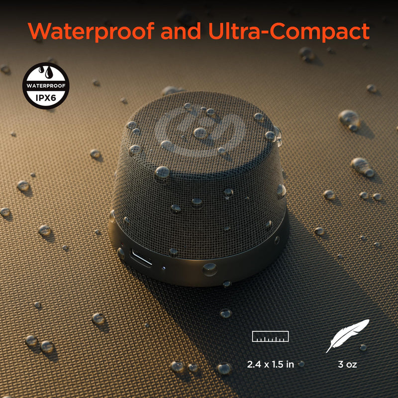 HyperGear - Hypergear Speaker Bluetooth 5W Pocket Popper Mini Attaches To Magsafe Phones Ipx6 Waterproof And Kickstand Built In Mic 8Hr Play Time - Black - Limolin 