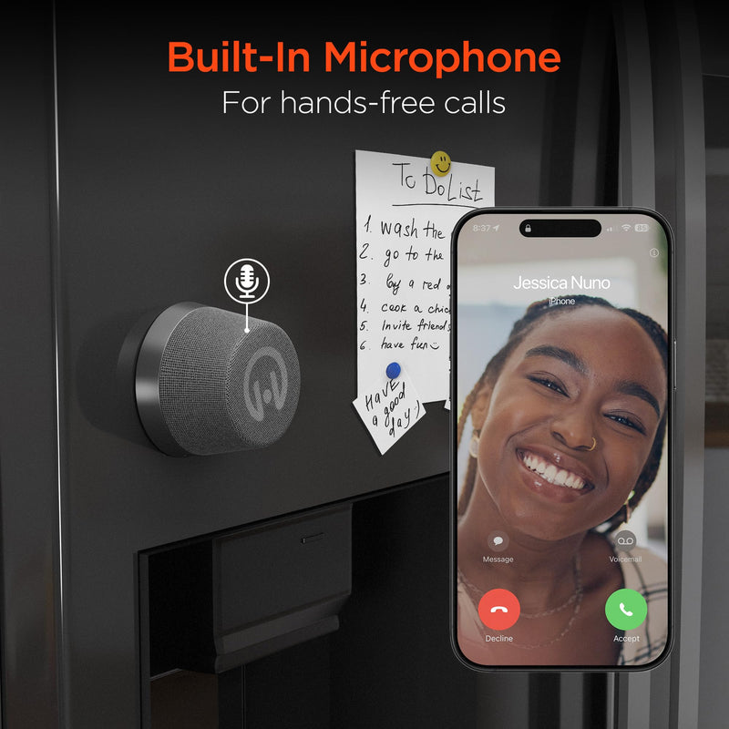 HyperGear - Hypergear Speaker Bluetooth 5W Pocket Popper Mini Attaches To Magsafe Phones Ipx6 Waterproof And Kickstand Built In Mic 8Hr Play Time - Black - Limolin 