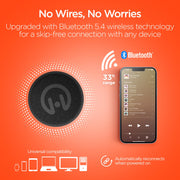 HyperGear - Hypergear Speaker Bluetooth 5W Pocket Popper Mini Attaches To Magsafe Phones Ipx6 Waterproof And Kickstand Built In Mic 8Hr Play Time - Black - Limolin 