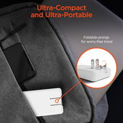 HyperGear - Hypergear Wall Charger 65W (45W + 20W) Dual Usb-C Pd Gan Pps Ultra Slim Fast Charge Foldable Prongs - White - Limolin 