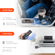 HyperGear - Intellicast Flight Wireless Audio Adapter | Transmitter + Receiver | Black - Limolin 