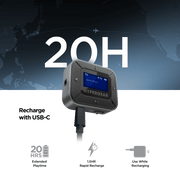 HyperGear - Intellicast Flight Wireless Audio Adapter | Transmitter + Receiver | Black - Limolin 