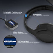 HyperGear - Intellicast Flight Wireless Audio Adapter | Transmitter + Receiver | Black - Limolin 