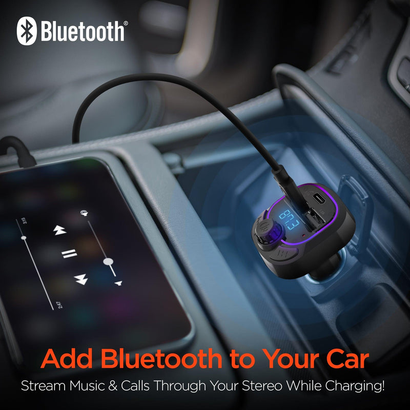 HyperGear - Intellicast Road Fm Transmitter Car Charger | Black - Limolin 