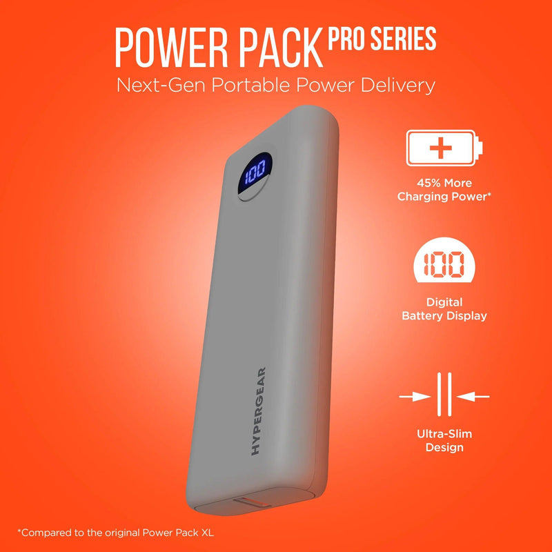 HyperGear - Power Pack Pro+ Fast Charge Power Bank With 35W Usb-C Pd Pps And Digital Display | 20,000Mah - Limolin 