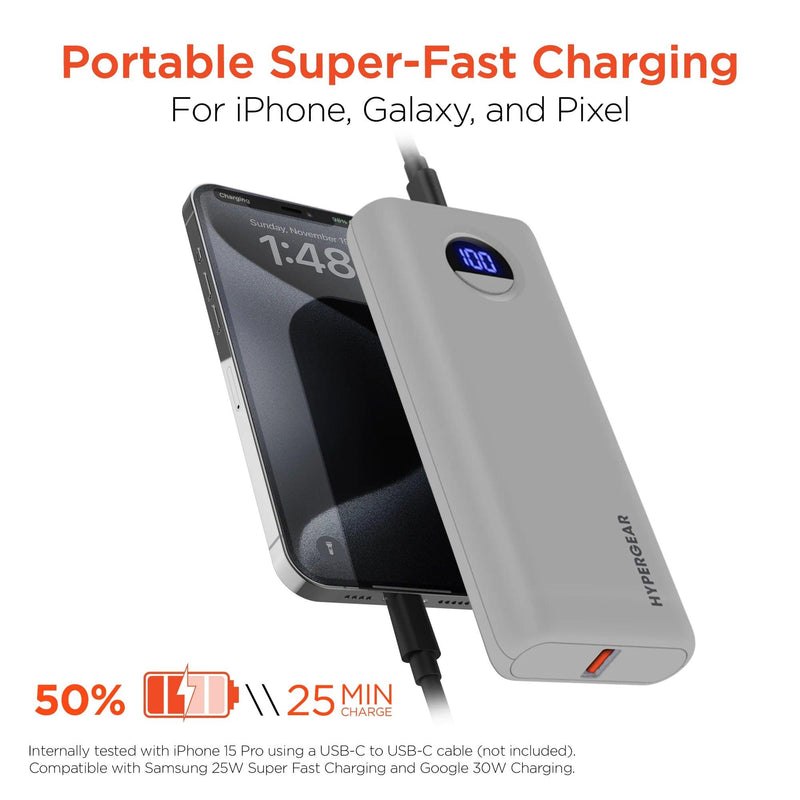 HyperGear - Power Pack Pro+ Fast Charge Power Bank With 35W Usb-C Pd Pps And Digital Display | 20,000Mah - Limolin 