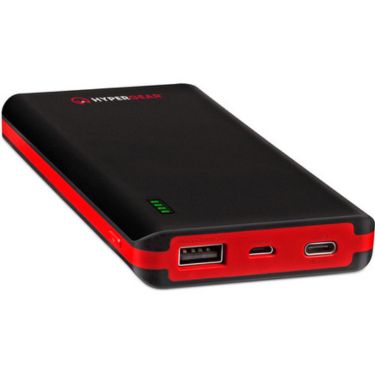 HyperGear - Powerbank 12000Mah 2 Port Usb-A & Usb-C Qc 2.0 - Black & Red - Limolin 