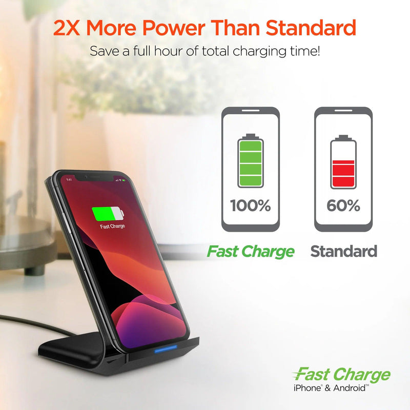 HyperGear - Qi 10W Wireless Fast Charging Stand | Black - Limolin 