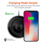 HyperGear - Qi Chargepad Pro 15W Wireless Fast Charger With Usb-C Connector | Black - Limolin 