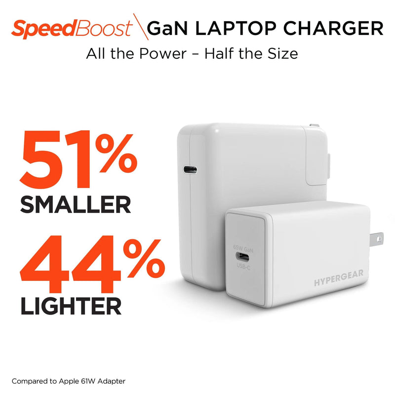 HyperGear - Speedboost 65W Usb-C Pd Gan Laptop Wall Charger With Pps - Limolin 