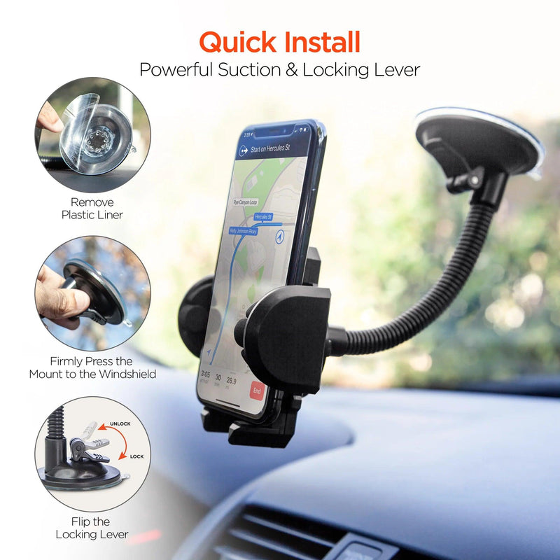 HyperGear - Universal Windshield Phone Mount - Black - Limolin 